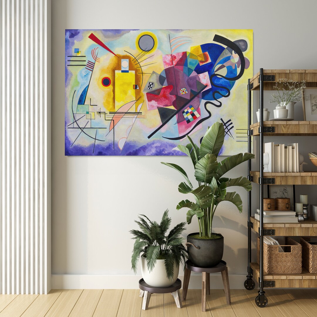 Tableau D'art 'Jaune Rouge Bleu' De Wassily Kandinsky - Impression Sur Toile (Toile Tendue Possible)