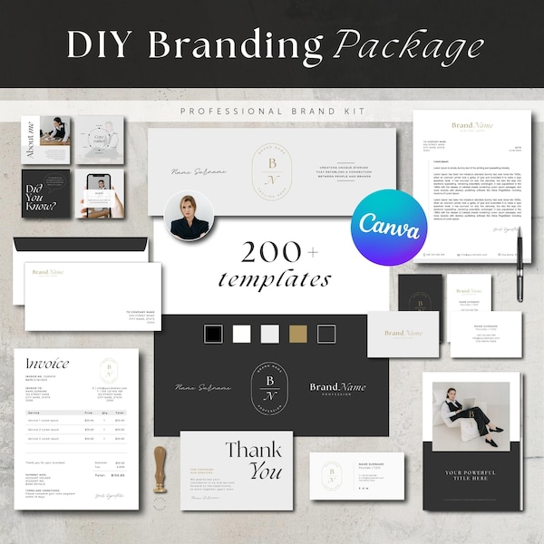 Professional Personal Brand Kit | Minimalistic Brand Kit | Custom Personal Brand Identity | Luxury Personal Logo Template | Consulting Brand