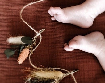Dried Flower Garland – Boho Baby Room Decoration – Custom Baby Shower Gift