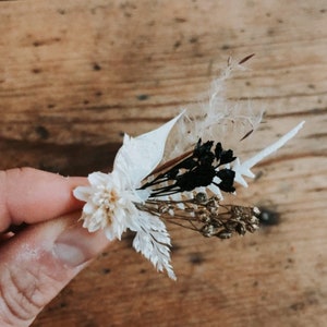 SUR-MESURE Broche fleurie de fleurs séchées et stabilisées sur mesure Mariage / baptême image 3