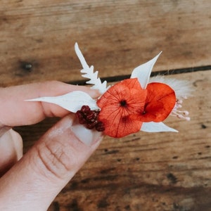 SUR-MESURE Broche fleurie de fleurs séchées et stabilisées sur mesure Mariage / baptême image 8