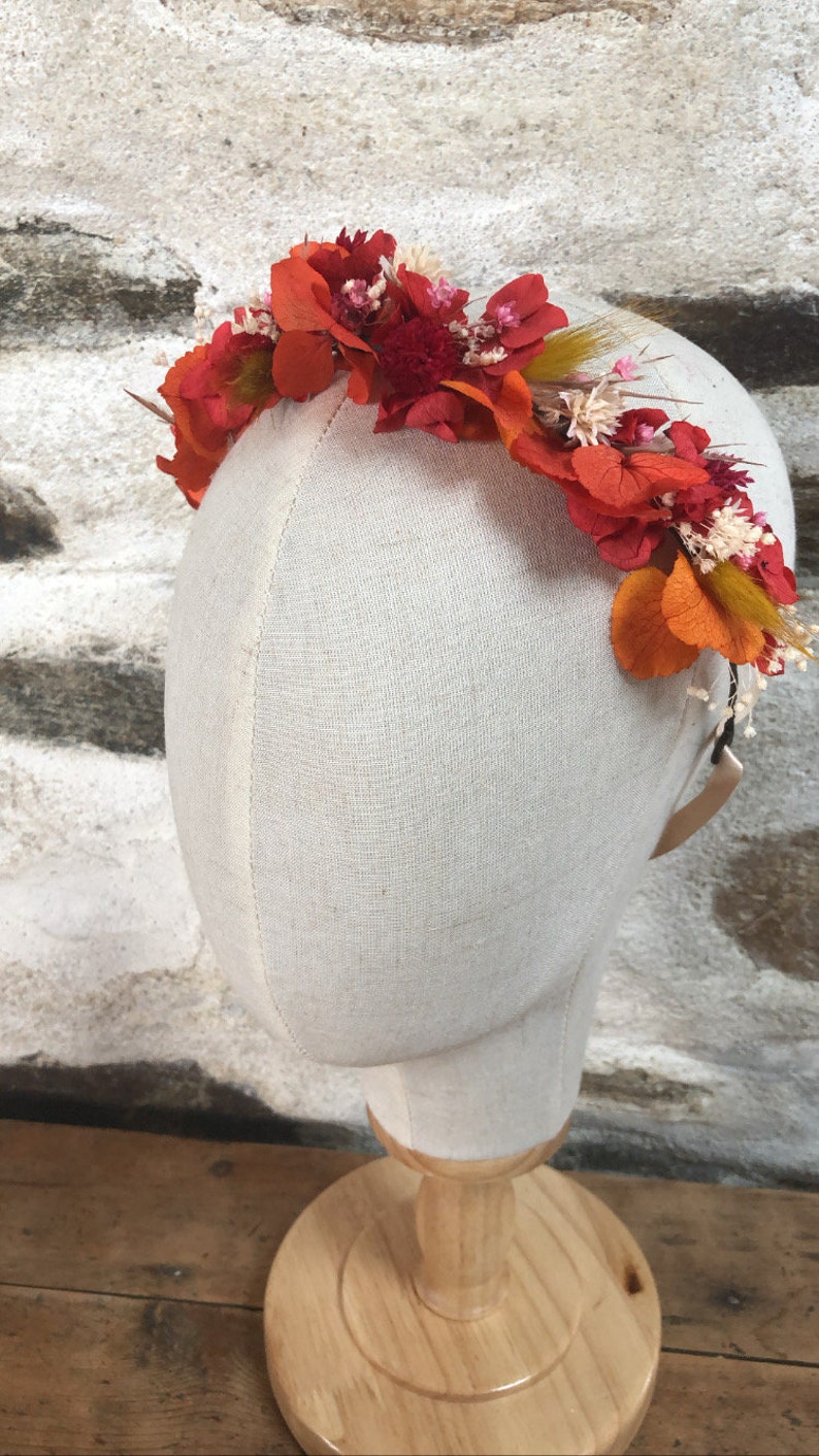 COLLECTION FUNKY accessoires mariage fleurs séchées et stabilisées / Couronne / Peigne / Boutonnière / Bracelet / Pics à cheveux / Barrette image 2
