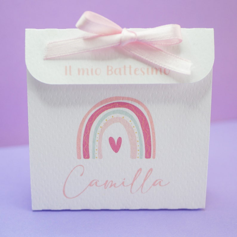 12 Biglietti D'Invito Per Battesimo Arcobaleno Rosa, Formato DIN A6, Carta 350g/m², Con Testo Vuoto Per Comunione, Cresima, Compleanno, Ragazza (Tema Pesce) - 4
