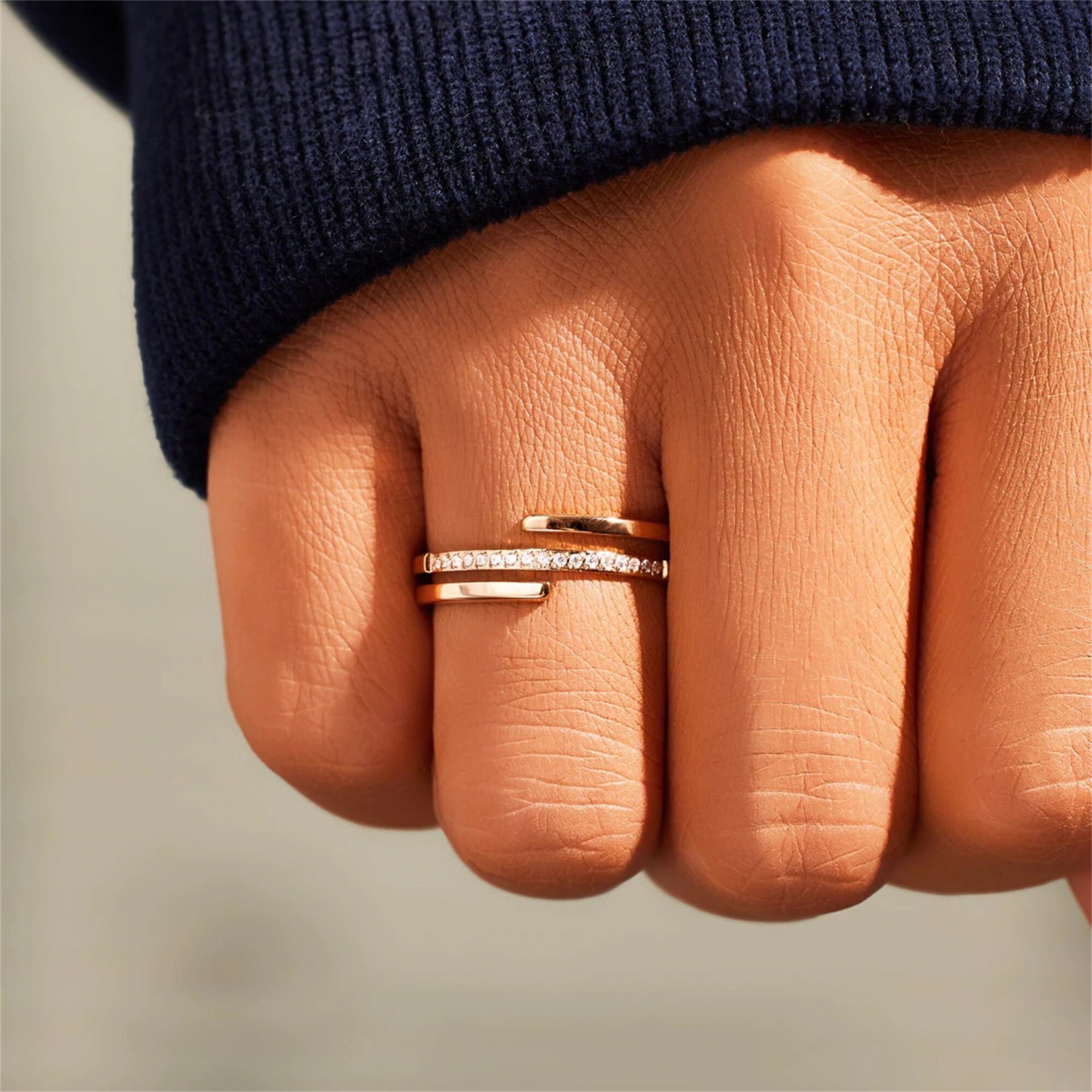 S925 Sterling Silver Double Cross Ring Simple Index Finger - Etsy