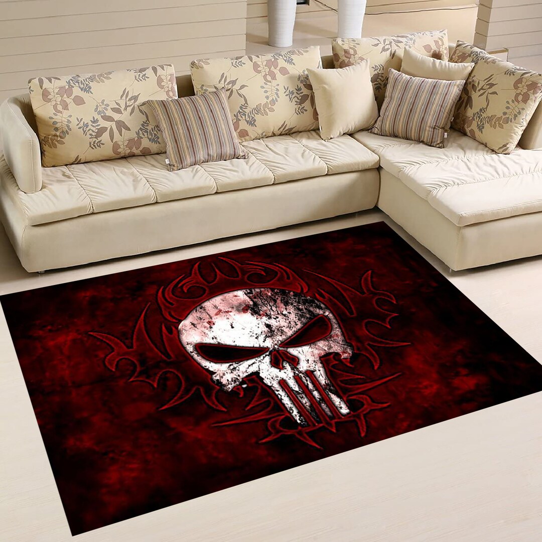 Skull Rugevil Skull Rugpirate Rugcolorful Rugillusion - Etsy