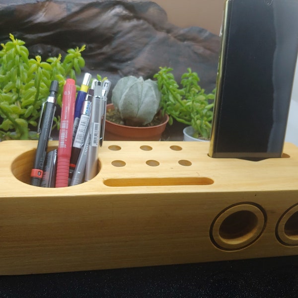 Wooden Pencil Case, Box and Pencil Organizer,Wood Speaker Stands,Wooden Phone Stand and Speaker,Passive Speaker