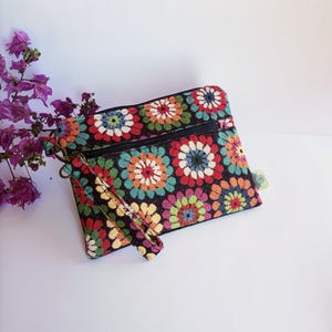 Bolso de tela vintage, Bolso pulsera retro, Regalo 30 cumpleaños para mi prima, Regalo bolso para mi hermana, Bolso pulsera estilo vintage