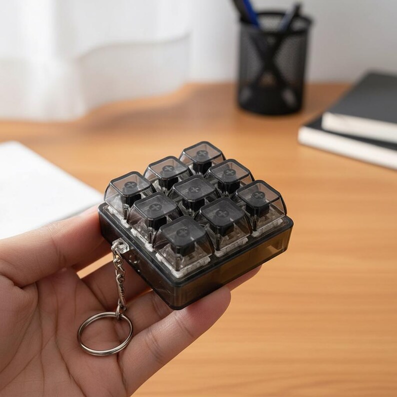 Axis Ios Keychain 6 Keys Mechanical Keyboard Axis Tester – LED Fidget Keychain Stress ...