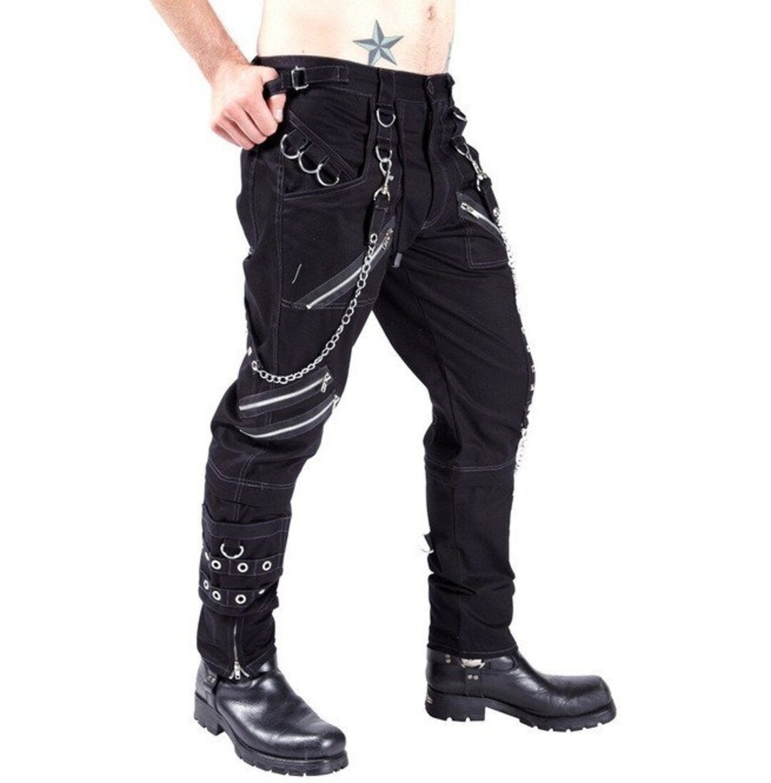 Men's Gothic Pants Cargo Pants Techwear Cyberpunk Style Etsy