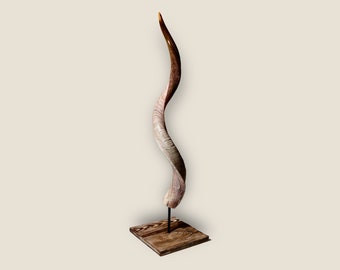 Kudu horn table sculpture simply beautiful with wooden base