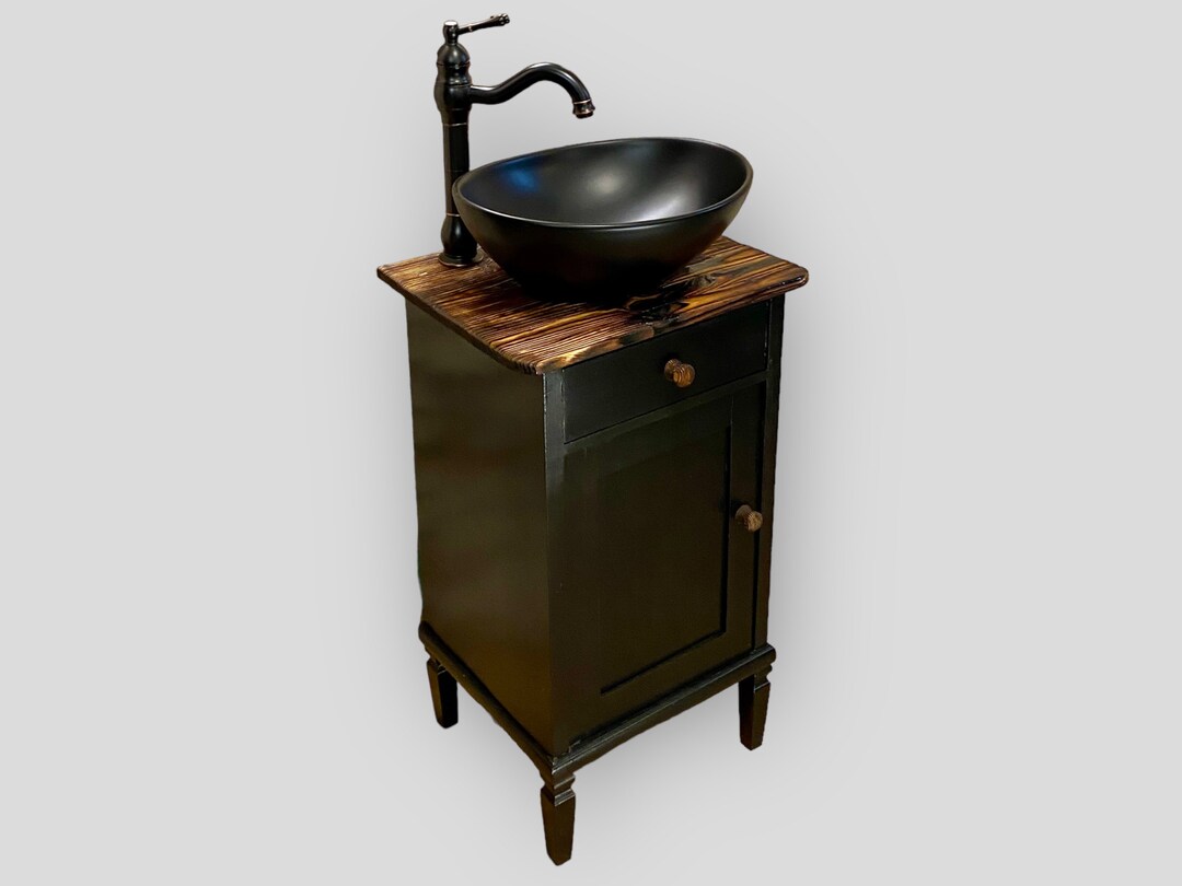 Antique Bathroom Cabinet, Vintage Guest Washstand, Small Sink Cabinet, Country Style Bathroom ...