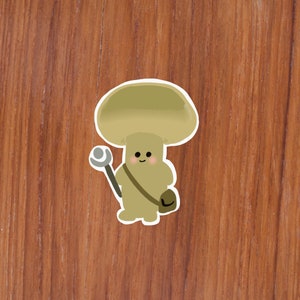 Printable Mrs. Mushroom Character Digital Diecut Sticker