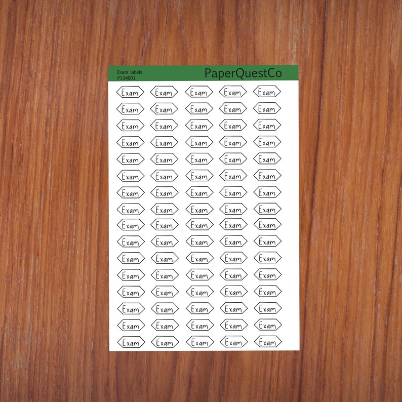 Test Paper Sticker Digitial Exam Labels Printable Sticker Sheet - Etsy