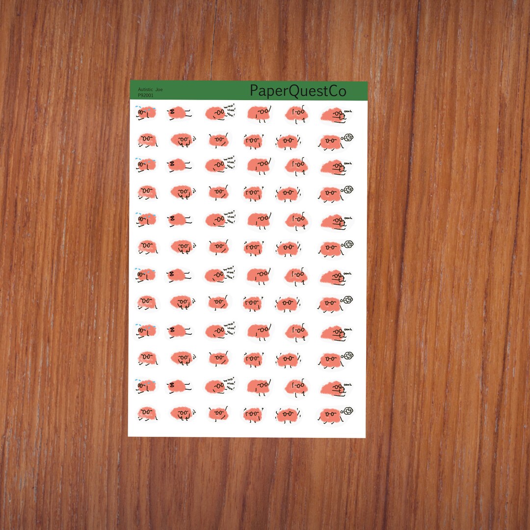 Printable Autistic Joe Character Digital Sticker Sheet - Etsy