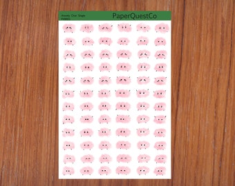 Digital Anxiety Amygdala Character Printable Sticker Sheet