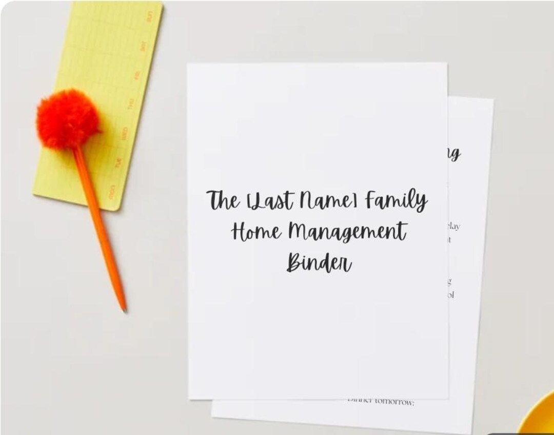Editable Home Management Binder | Canva Template | Homemaking Binder ...