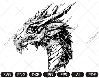 Chinese Dragon Svg Majestic Chinese Dragon Vector Chinese - Etsy