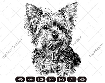 Yorkshire Dog svg, Yorkshire Terrier SVG, Yorkie face clipart, Dog svg ,Yorkshire Terrier Vector, Yorkshire Terrier Print Shirt,york