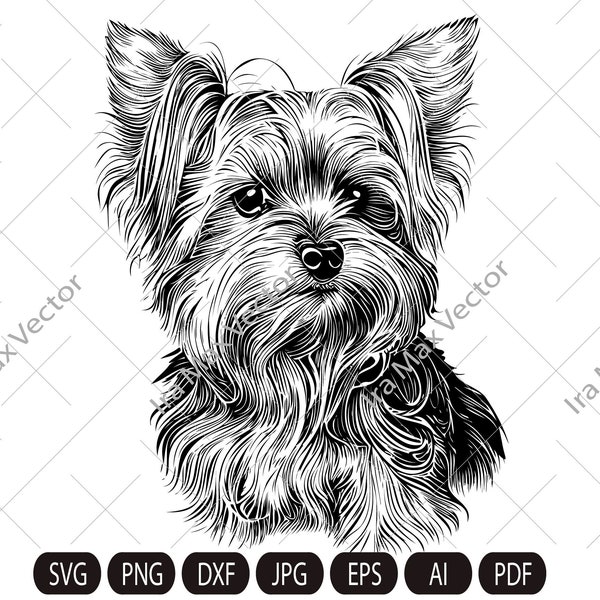 Yorkshire Dog svg, Yorkshire Terrier SVG, Yorkie face clipart, Dog svg cricut,Yorkshire Terrier Vector, Yorkshire Terrier Print Shirt,york