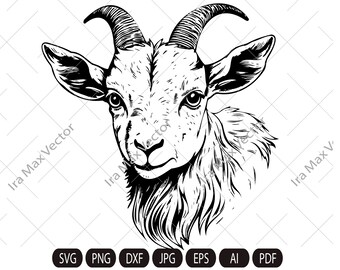 Goat Svg, Baby Goat Svg,Cute Goat svg, farm animal Svg, cute animal Svg ,Goat Svg Cut Files & Silhouette