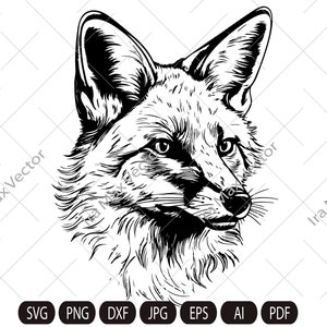 Fox svg /FOX Face svg / Fox Head svg / Fox Mascot svg / Печатная Fox /Fox Detailed/ МГНОВЕННАЯ ЗАГРУЗКА