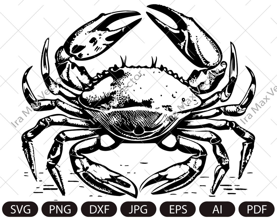 Crab Svg, King Crab SVG, Sea Animal SVG, Crab Silhouette, Crab Clipart