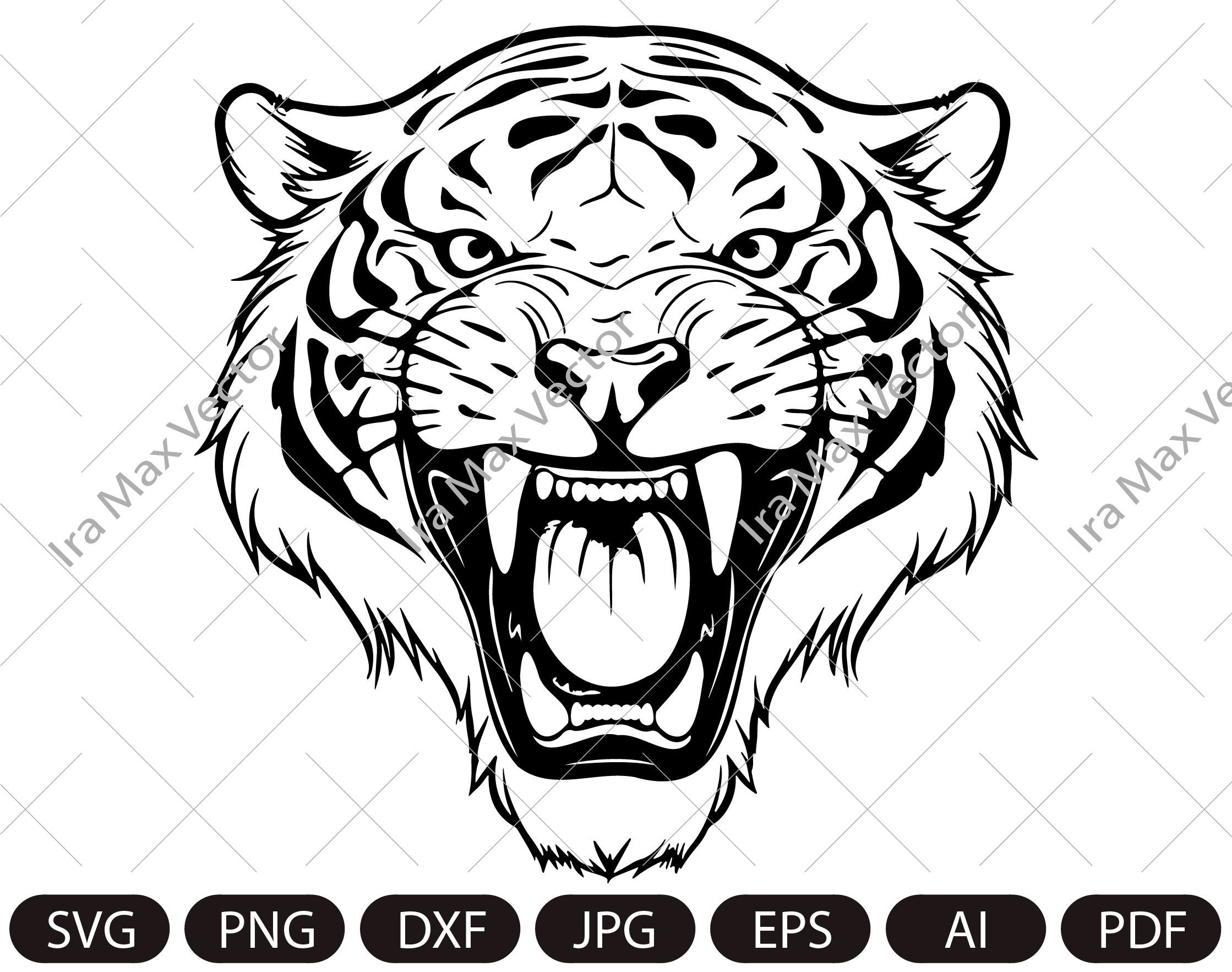 angry tiger face images