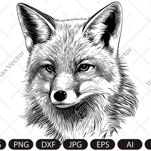 FOX Face svg / Fox Head svg / Fox svg /Fox Mascot svg / Fox Printable / INSTANT DOWNLOAD