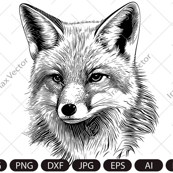 FOX Face svg / Fox Head svg / Fox svg /Fox Mascot svg / Fox Printable / INSTANT DOWNLOAD