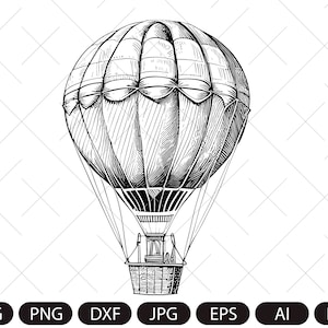 Hot air balloon aerostat sketch/ hot air ballon Vector /Retro