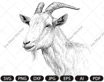 Cabra Svg, Cabra Clipart, Cabra Png, Cabeza De Cabra, Cara De Cabra Svg, Silueta De Cabra, Silueta De Animal