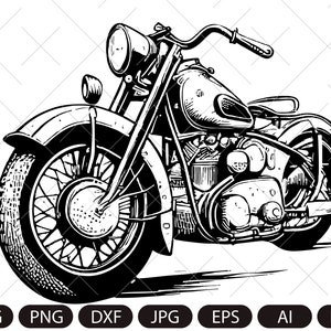 Motorcycle SVG, Motor Bike Svg, Motorcycle Clipart, motorbike retro svg, motor bike ,Motorcycle , Png, Svg dxf