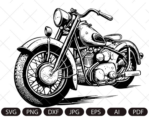 Motorcycle SVG, Motor Bike Svg, Motorcycle Clipart, motorbike retro svg, motor bike ,Motorcycle , Png, Svg dxf