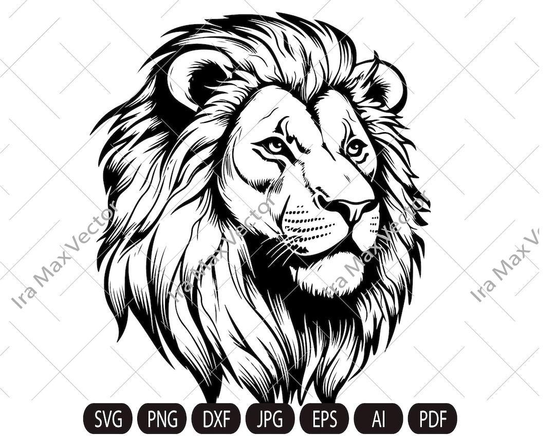 Lion Face Svg / Lion Head Svg / Lion Svg / Lion King Svg Lions Mascot