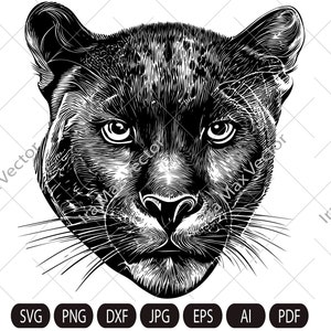 Panther svg, Panther face SVG, Panther Head Svg, Panther Svg,Panther Mascot SVG, Panther print, Panther Png, Panther Clipart, Panther Files