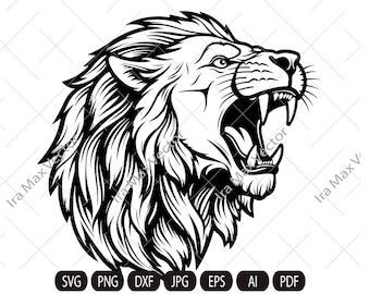 Lion Face svg / Lion Head svg / Lion svg / Lion King svg /Lion roaring/ Lions Mascot svg / Leo svg /Lion Head /Lion Printable