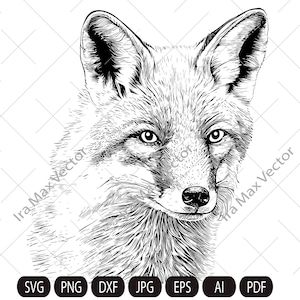 Fox face svg, fox head svg, fox svg, fox mascot svg, fox printable, fox detail, fox INSTANT DOWNLOAD