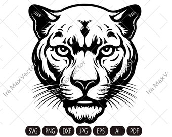 Panther Face svg / Panther Head svg / Panther svg /  Panther Mascot svg /  Panther Head / Panther Printable / Panther logo/ INSTANT DOWNLOAD