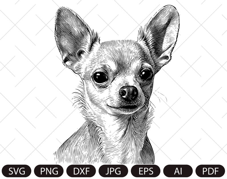 Chihuahua Svg Dog Svg Clipart Breed Head Dog Face Vector - Etsy