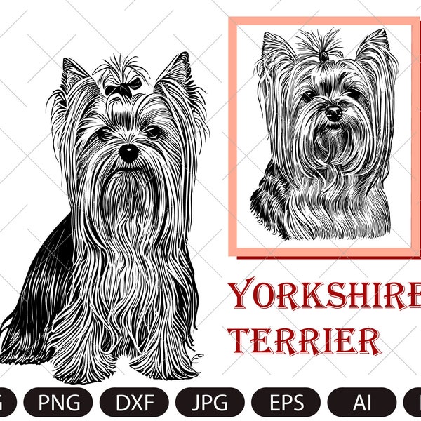 Yorkshire Terrier SVG,Yorkie face clipart,Dog svg cricut,Yorkshire Terrier Vector,Yorkshire Terrier for Print Shirt,Yorkshire Dog svg