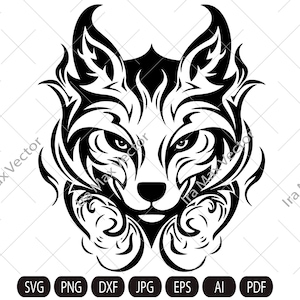 FOX Face svg / Fox Head svg / Fox svg /Fox Mascot svg / Fox Printable / Fox heraldic/ INSTANT DOWNLOAD