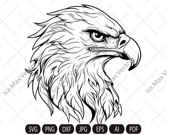 Águila SVG, Cabeza de águila, Águila estadounidense, Águila americana, Águila detallada, Camiseta de águila, Cara de águila