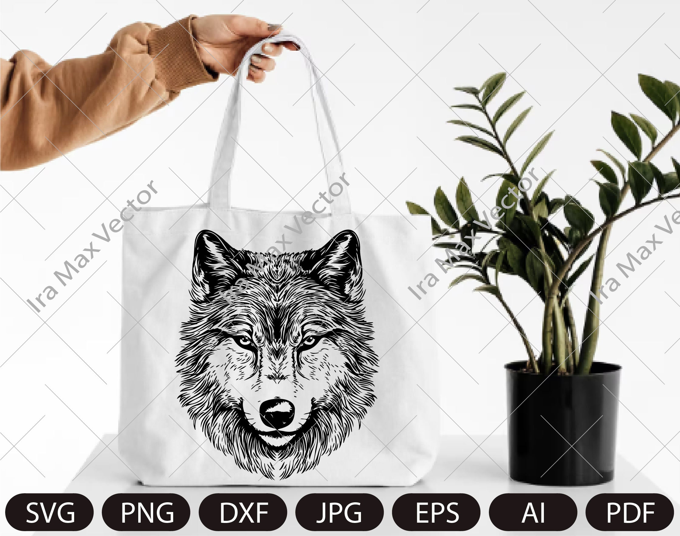 Wolf Face SVG File wolf Head Svg Wolf Svg Wolf Clipart - Etsy