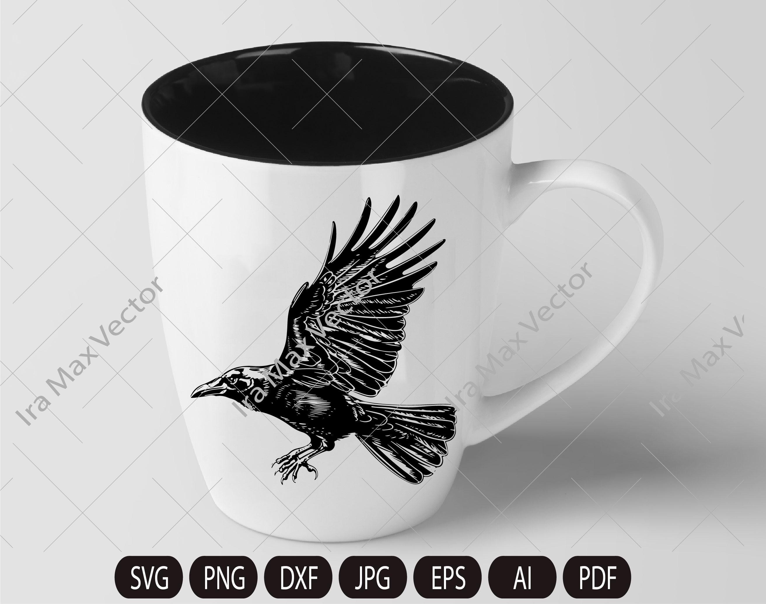 Raven Svg, Raven Silhouette Dxf, Raven Clipart, Crow Svg, Bird Svg ...