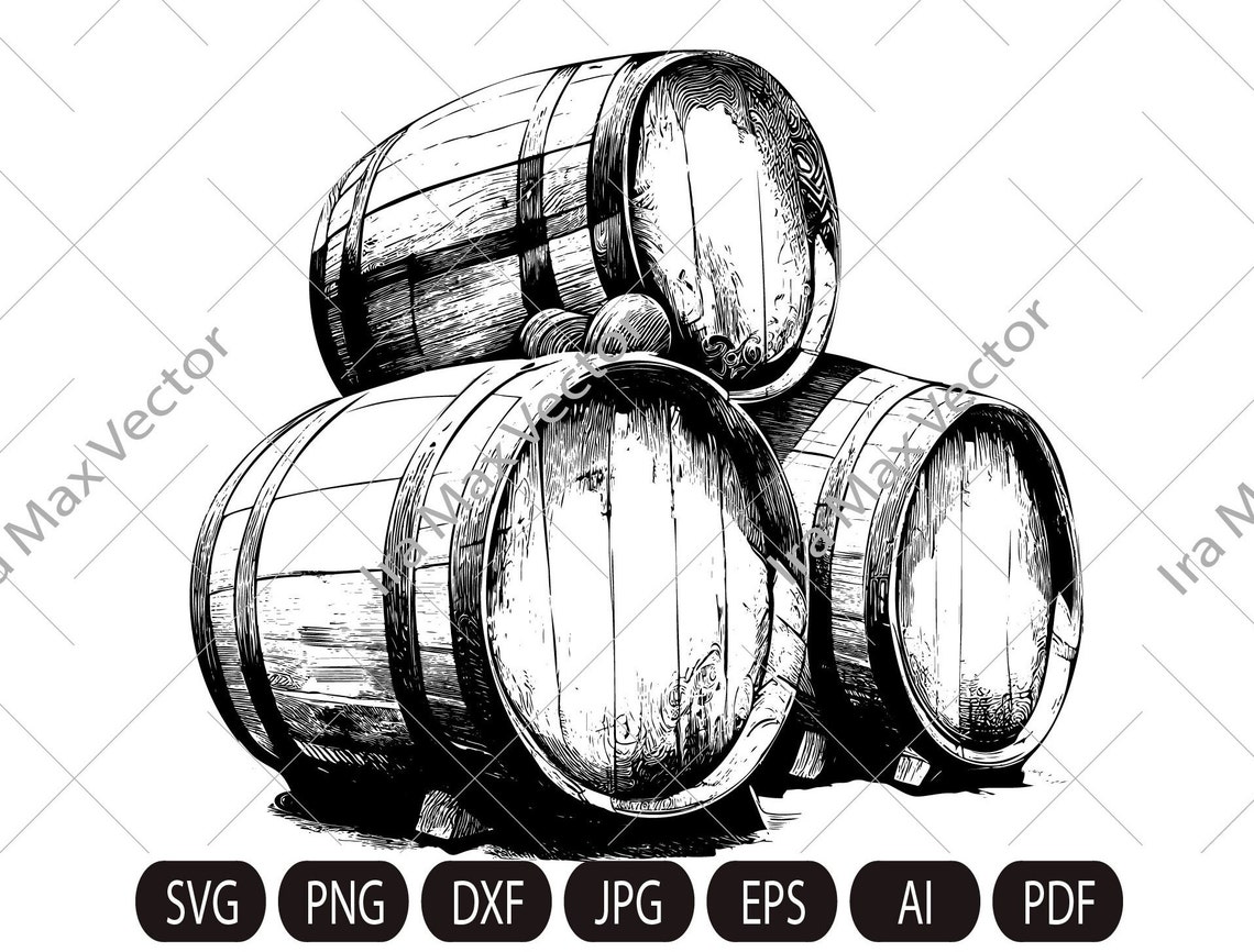 Barrels Svg Wooden Barrel Svg Wine Barrels Svg Barrels Etsy