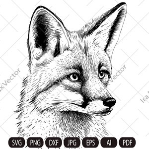 Visage de renard svg / tête de renard svg / renard svg / mascotte renard svg / renard imprimable / TÉLÉCHARGEMENT IMMÉDIAT