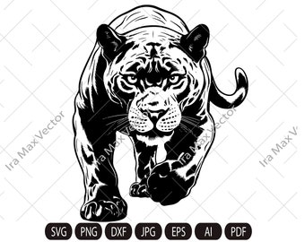 Panther svg, Panther attacking SVG, Panther Head Svg, Panther Mascot SVG, Panther print, Panther Png, Panther Clipart,Panther Files,Cut file
