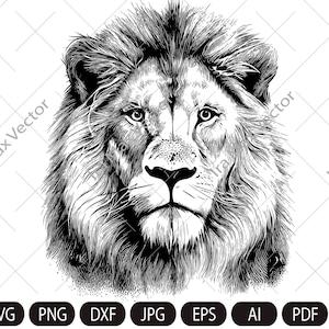 ライオンの頭 svg / ライオンの顔 svg / ライオン svg / ライオンキング svg ライオンのマスコット svg / レオ svg / ライオンの頭 / ライオンの印刷可能 / 即時ダウンロード