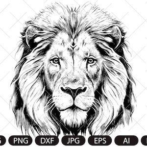 ライオンの顔 svg / ライオンの頭 svg / ライオン svg / ライオンキング svg ライオンのマスコット svg / レオ svg / ライオンの頭 / ライオンの印刷可能 / 即時ダウンロード