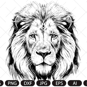 Regal Lion Head Clipart Digital Download SVG PNG JPG PDF Cut Files – Sniggle  Sloth